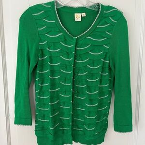 100% Cotton Kelly Green Cardigan
